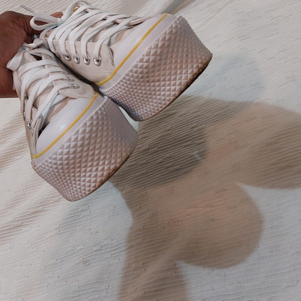 Converse Lift 2× 0x Platform Sneakers White with Pastel Trim - Picture 6 of 9